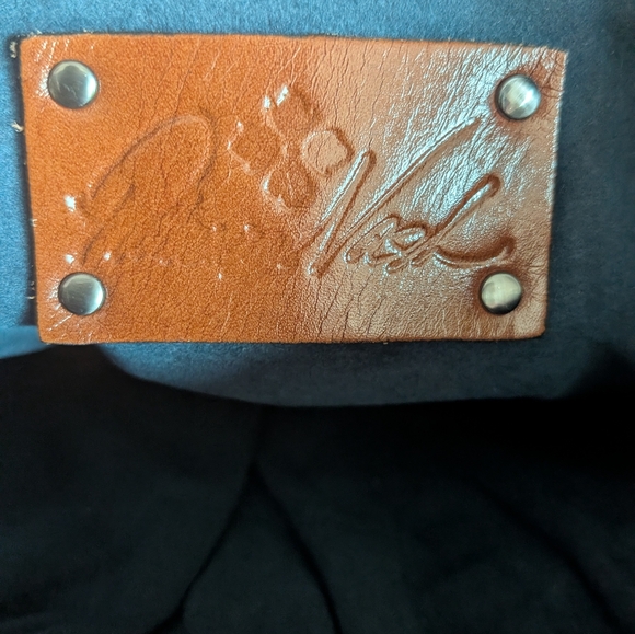 Patricia Nash Tooled Leather Crossbody – Dusty Blue Floral w/ Metallic - Picture 12 of 16